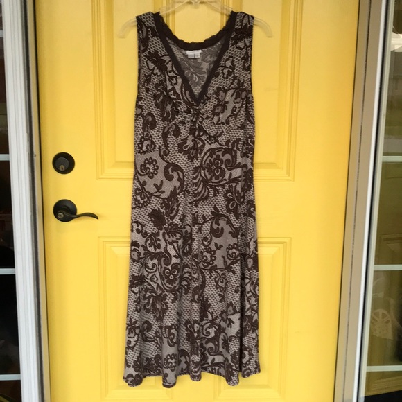 London Times Dresses & Skirts - Laced V-Neck Dress 12